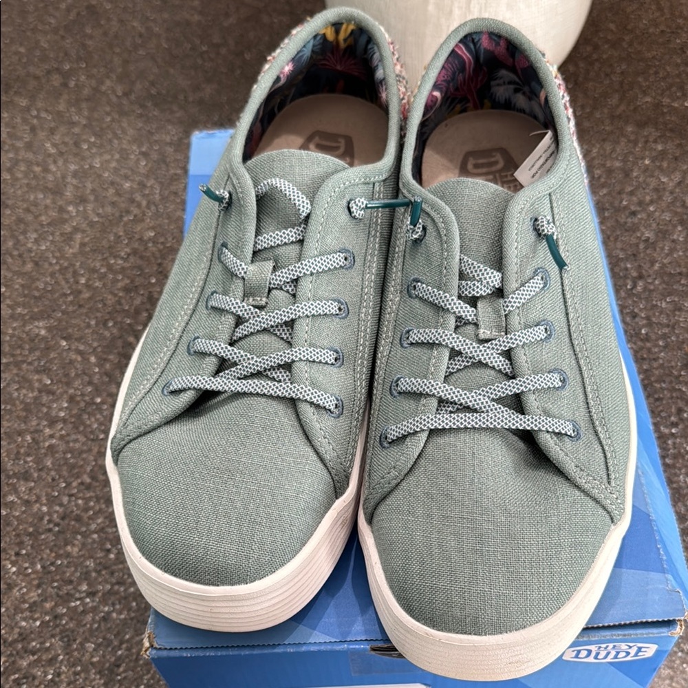 Hey Dude Sage Green Lace-Up Shoes
Womens